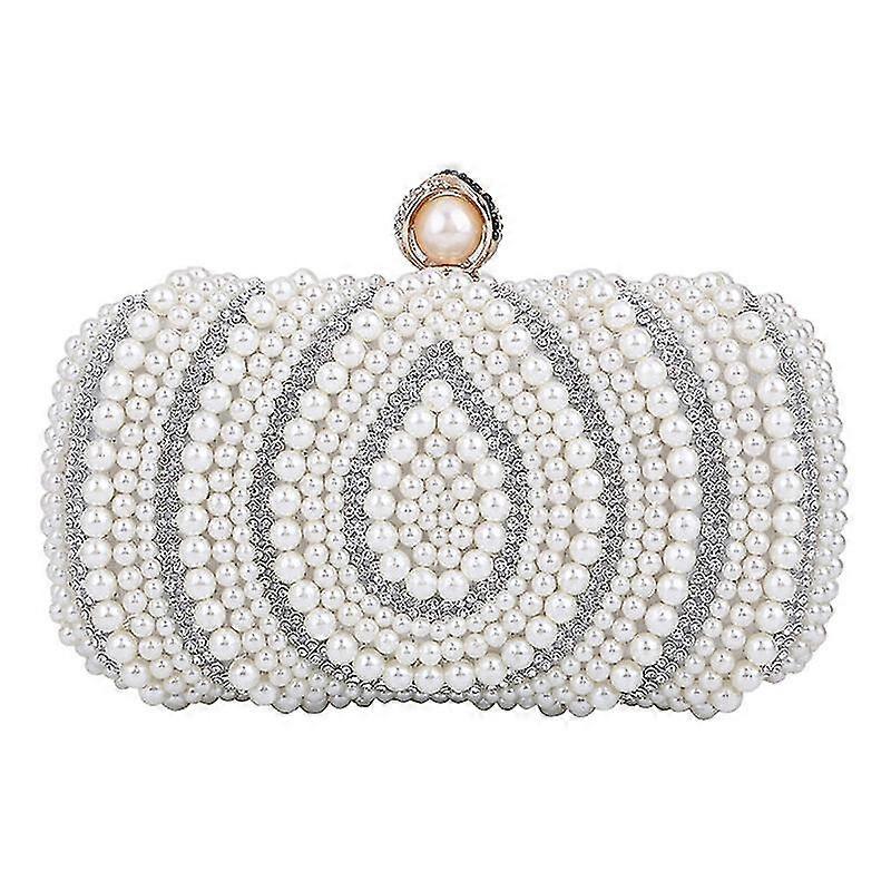 Damen Perlen Strass Brauttasche Elegant Handtasche