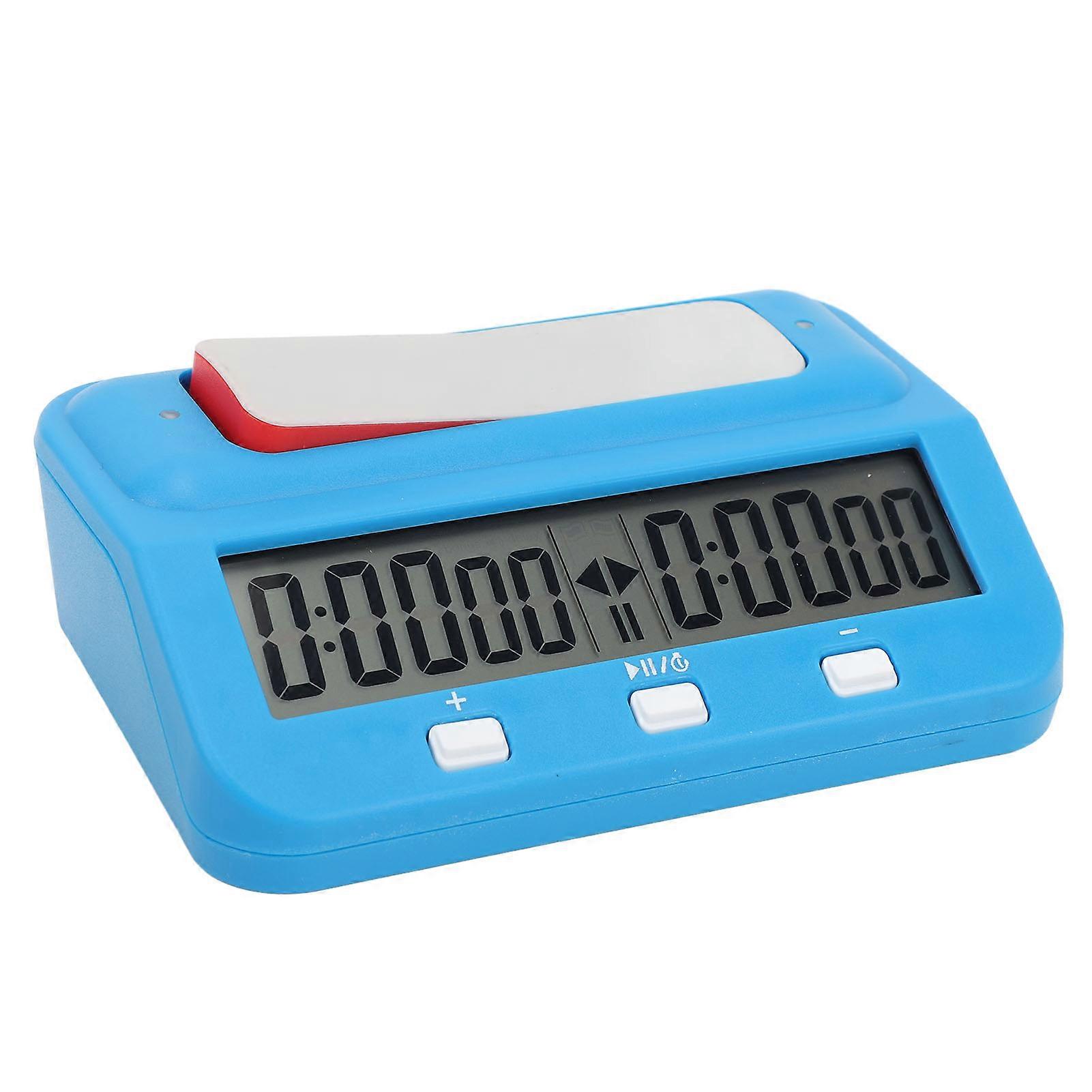Chess Clock Professional Basic Bonus Delay Positive Time Alarm Memory Function Digital Chess Timer for Board Games Blue