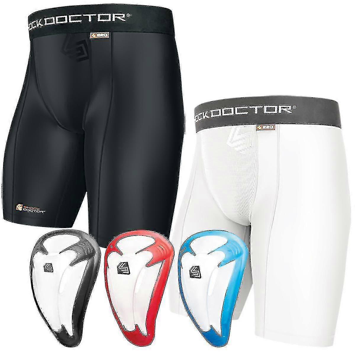 Shock Doctor Core Compression Shorts With Bio-flex Athletic Cup,black,men's Large