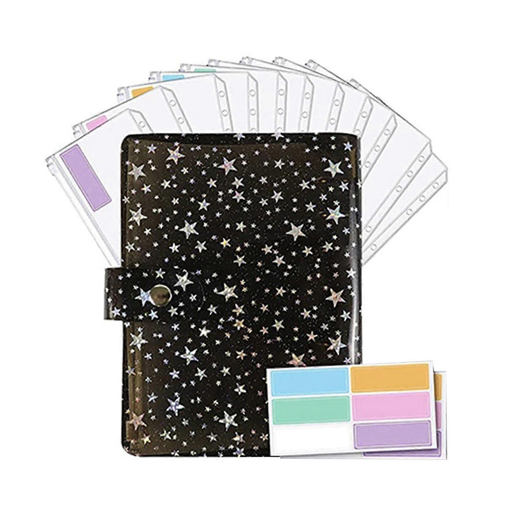 Star A6 Binder Sleeve, For Budgeting, Binder Pocket Cash Envelope Wallet, Budget Planning Notepad