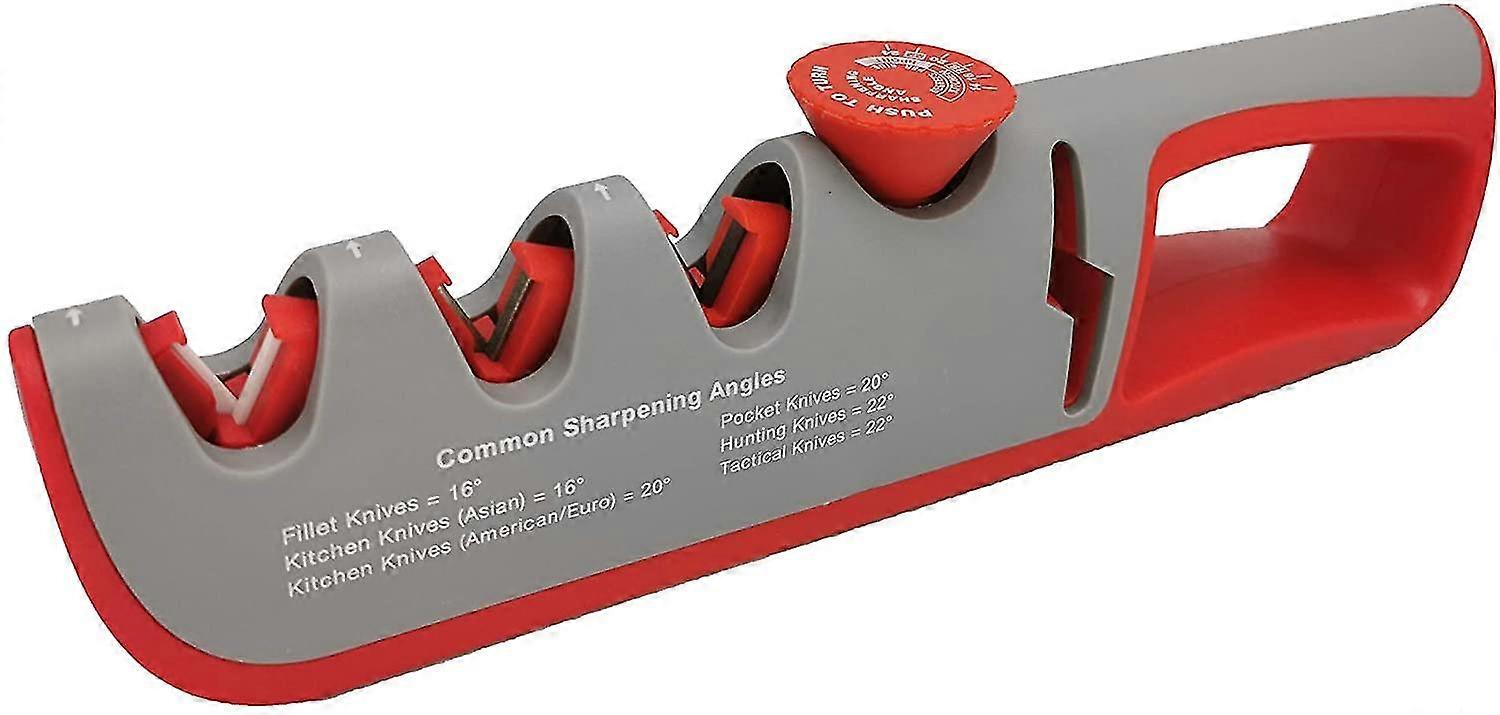 Knife Sharpener 3-stage Adjustable 14-24 Degree Knife + Scissor Sharpener With Rubber Base