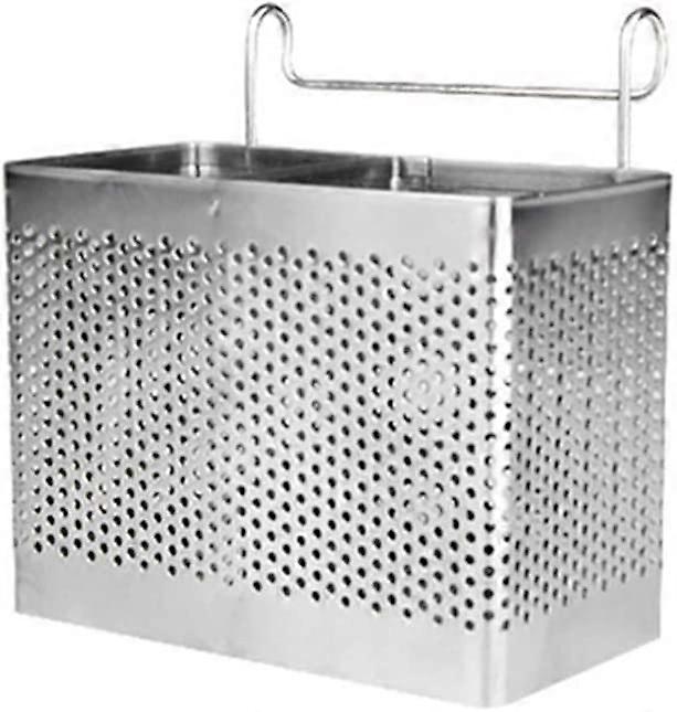 Cutlery Holder,Stainless Steel Chopsticks Utensil Drying Rack Basket Holder with Hooks Square Storage Stand Holder for Spoon Knife Fork Case Organizer