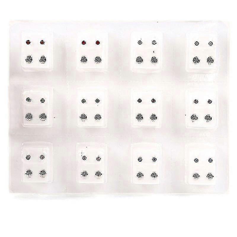 12pairs Metal Ear Studs Earrings For Piercing Machine Ear Piercing Tool Kit
