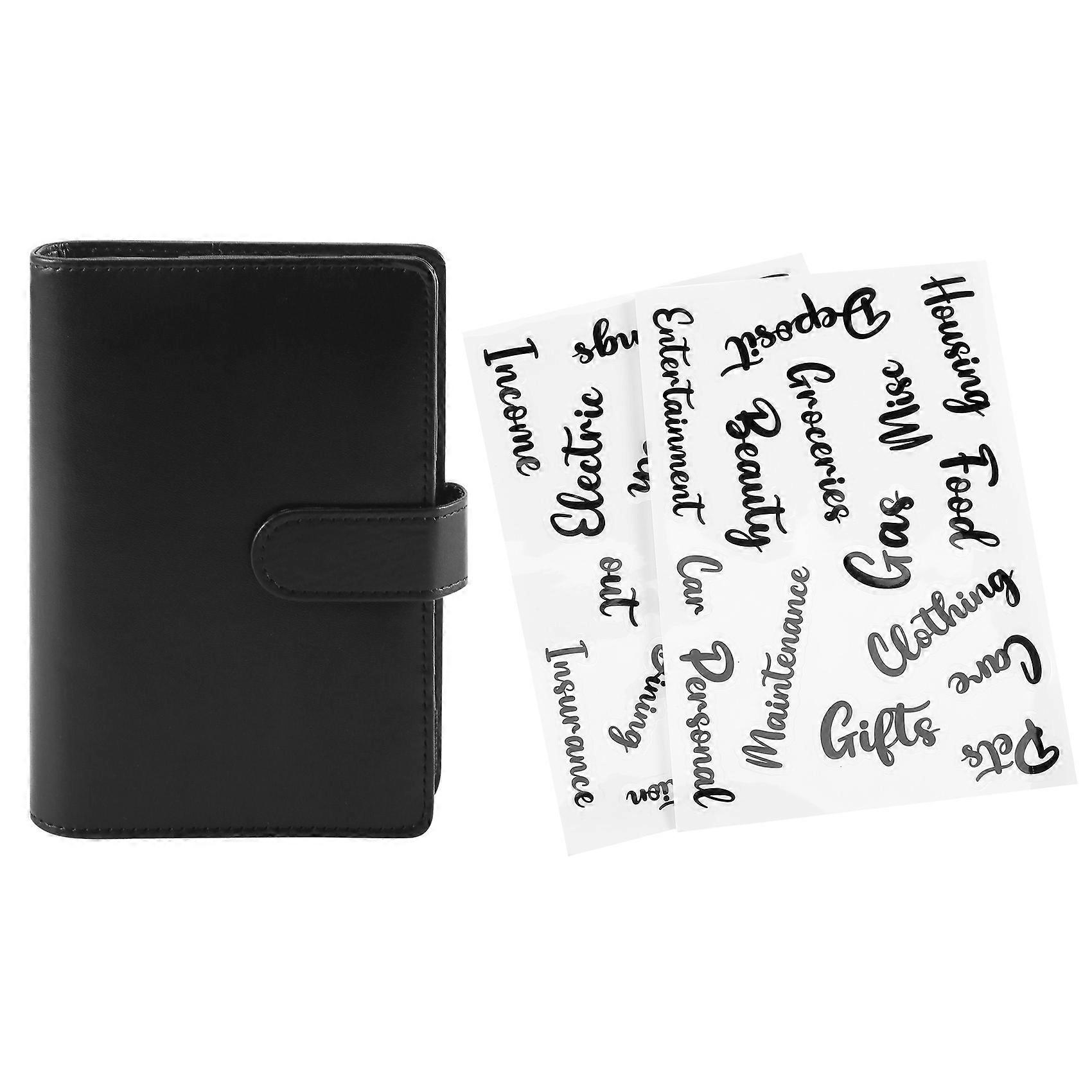 A6 Cash Envelopes Binder Wallet,PU Budget Planner Notebook for Cash Budgeting,Envelope Wallet,Savin
