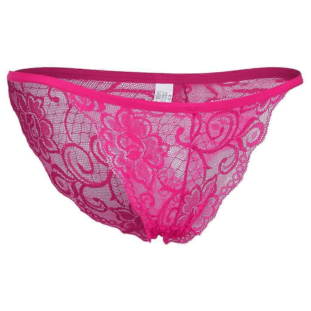 Naisten läpinäkyvä pitsi kukkaverkko minialushousut pikkuhousut alusvaatteet stringit ruusu