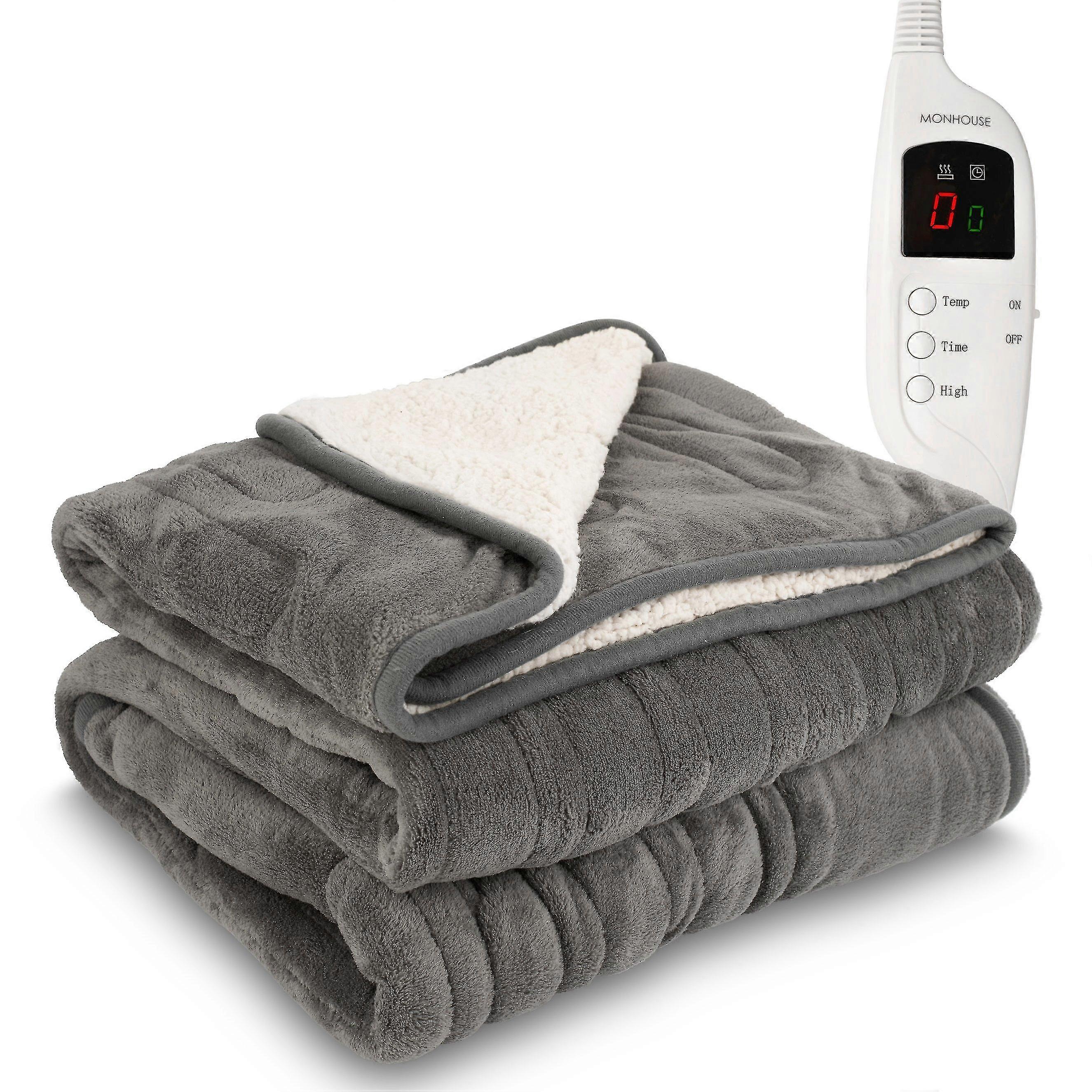 Electric Blanket Heated Throw Digital Controller 9 Hour Timer 9 Heat Settings Aespa