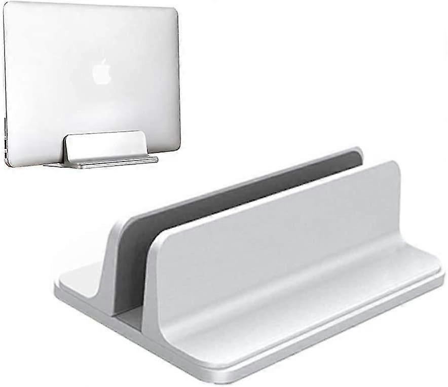 laptop stand, vertical laptop stand adjustable stand for macbook / notebook / surface pro and ipad, silver