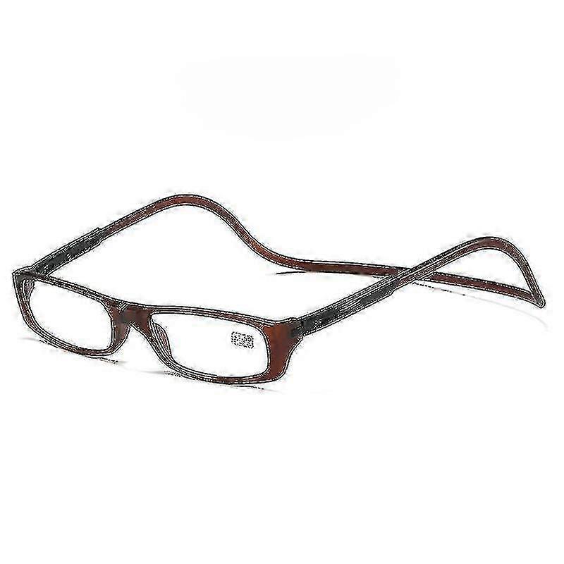 Folding Magnetic Reading Glasses Snap Click Front Neck Hanging Spectacles