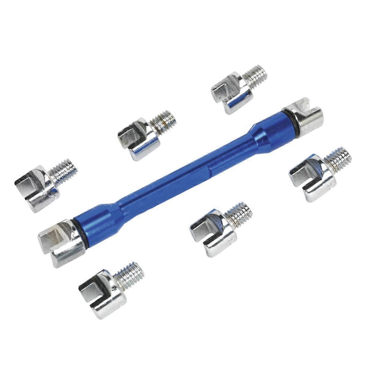 Spoke Wrench Motorcycle Motorbike Spoke Wrench 5.4-6.8mm Buckled Wheel Fit 8 Sizes of Spoke Nipples