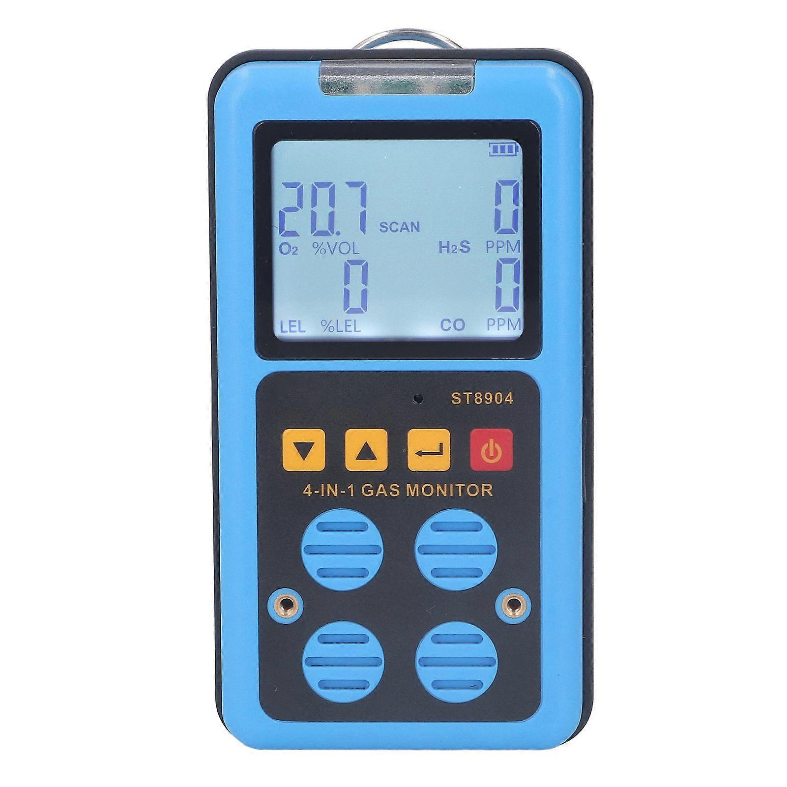 Monitor di gas ST8904 - Rilevatore di gas digitale CO H2S O2 LEL con allarme vibrazione luminoso