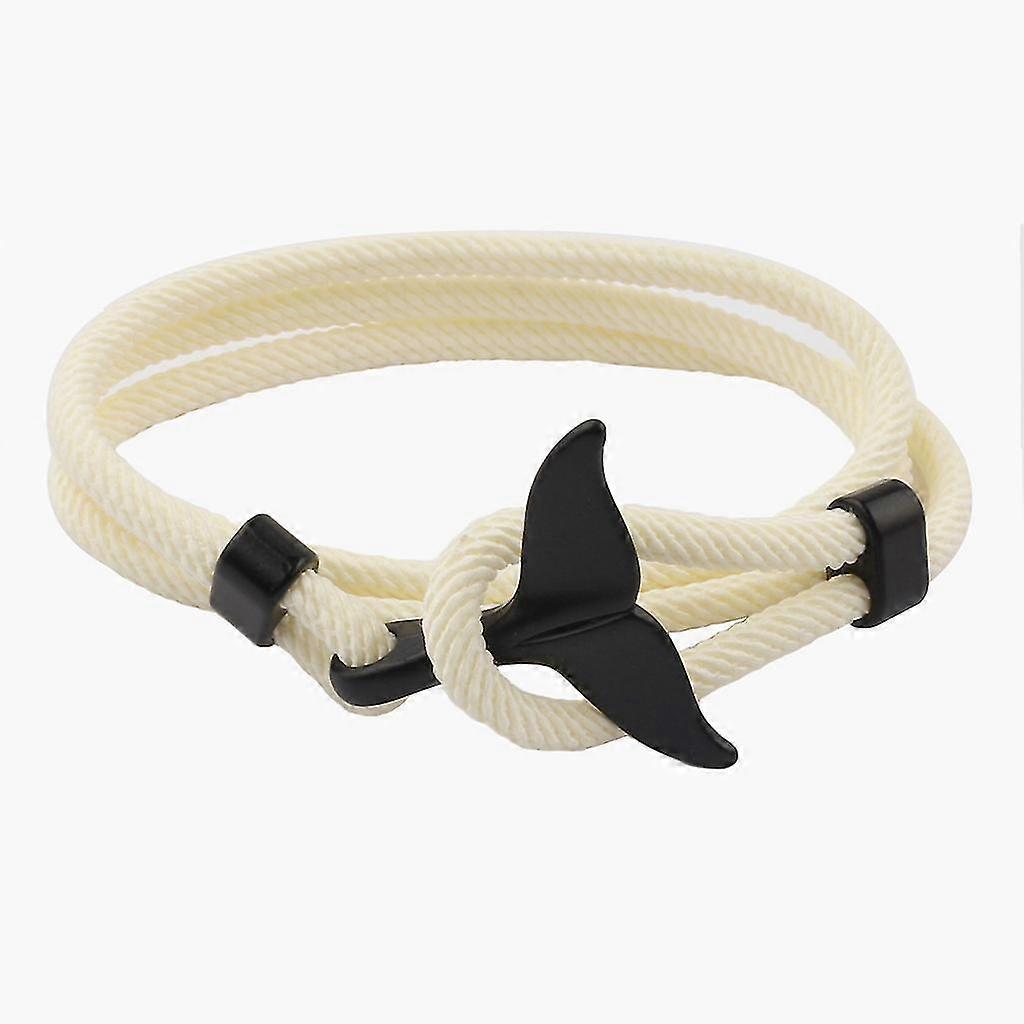 Handmade Whale Tail Viking Rope Bracelet Adjustable Beach Surfing String