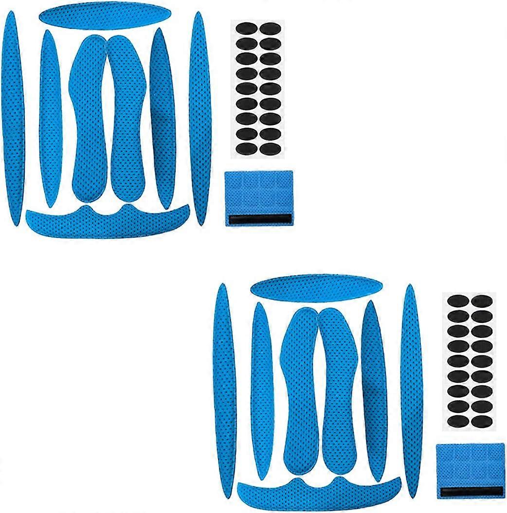 2 Sets Bicycle Helmet Foam PadsBlue, Universal Replacement Pads, Motorcycle Cycling Helmet Accessories