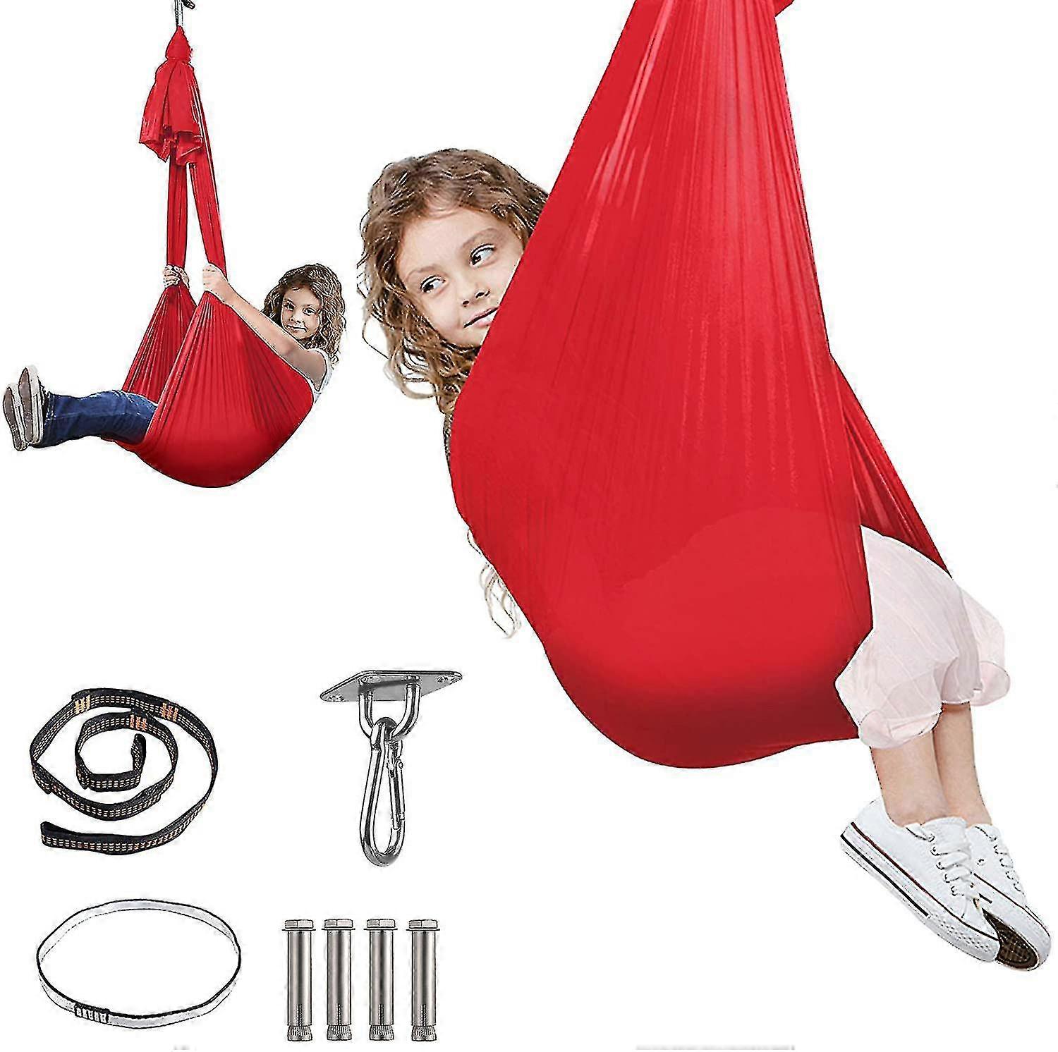 Kids Adult Swing Hammock, Soft Elastic Steady Seat 100x280cm
