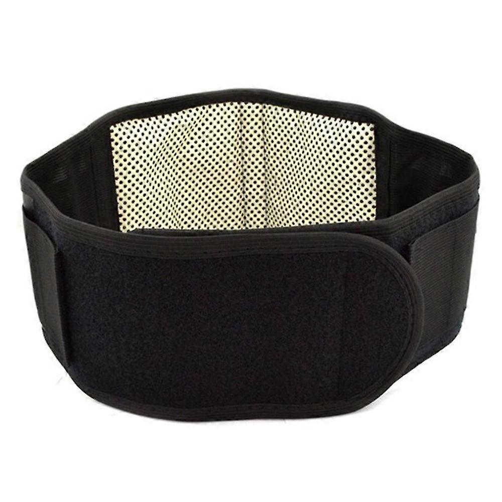 Self-heating Lumbar Support Belt for Lower Back Pain Relief - Black