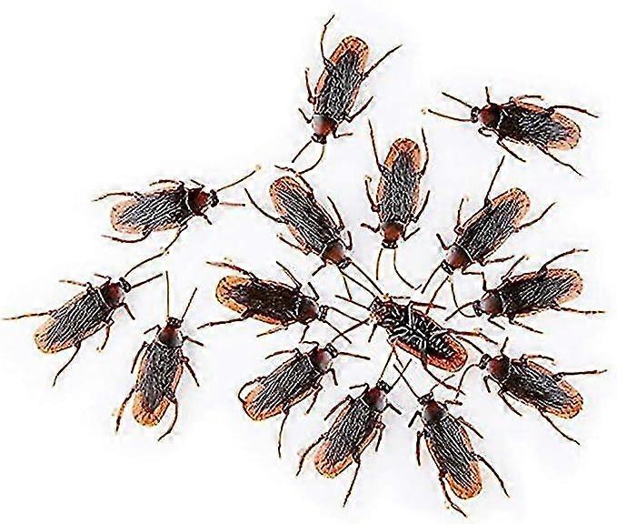 20 Pcs Simulation Cockroach Fake Roach Trick Toy For Halloween April Fool'S Day Party Decoration