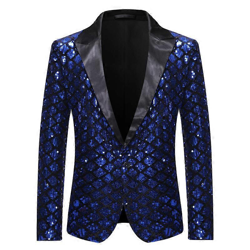 Men's Diamond Sequin Blazers Suits Jackets