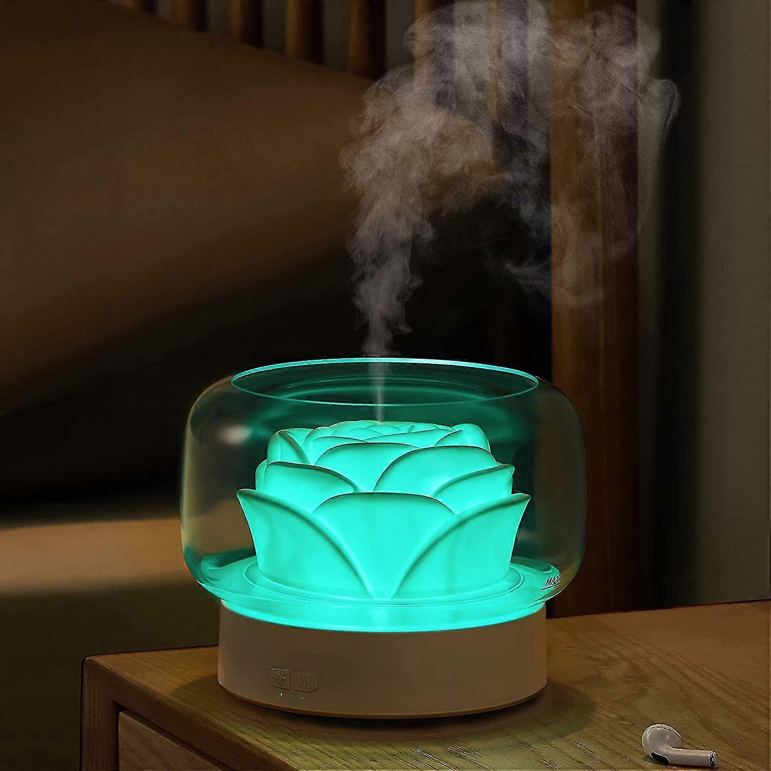 Large Room Essential Oil Diffuser 500ml Home Bedroom Aromatherapy Diffuser, Large Ultrasonic Humidifier Spray 24 Hours Auto Shut Off with 7 Colors LED