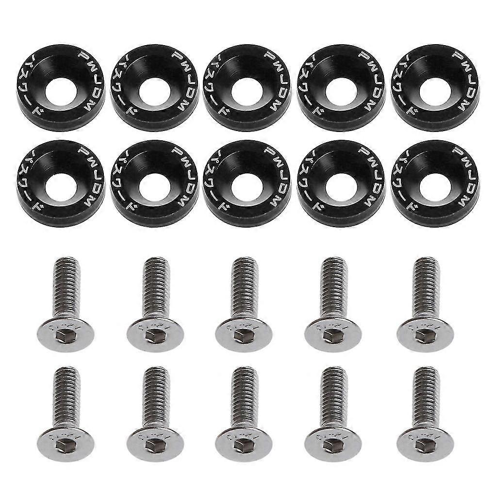 Tuning Araba Çamurluk Yıkayıcı Tampon Motor İçbükey Jdm Vidalar Yıkayıcılar M6 Cıvata Vida