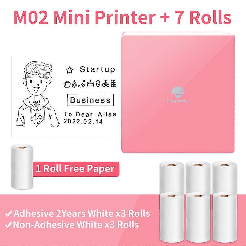 Redkid M02 Pocket Printer Mini Bluetooth-Compatible Wireless Portable Mobile Printer Thermal Sticker