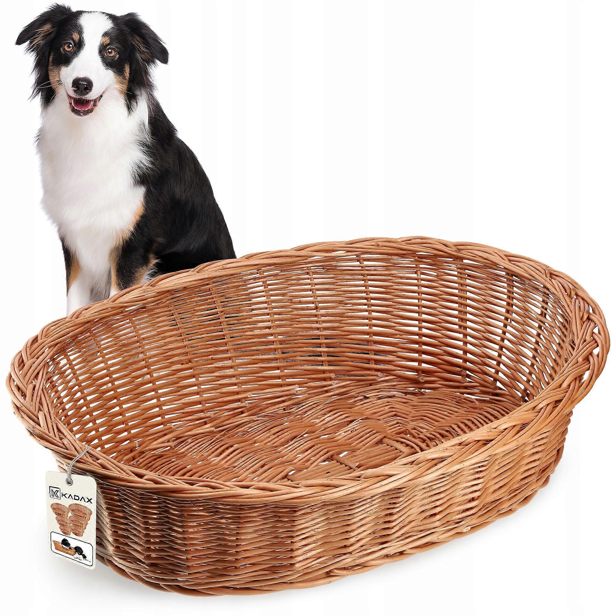 KADAX Wicker Dog Bed 85cm Large L