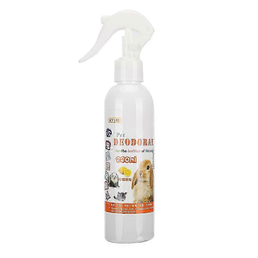 Pet Cleaning Spray Deodorant for Rabbit and Hamster Cages Natural Lemon Odor Eliminator