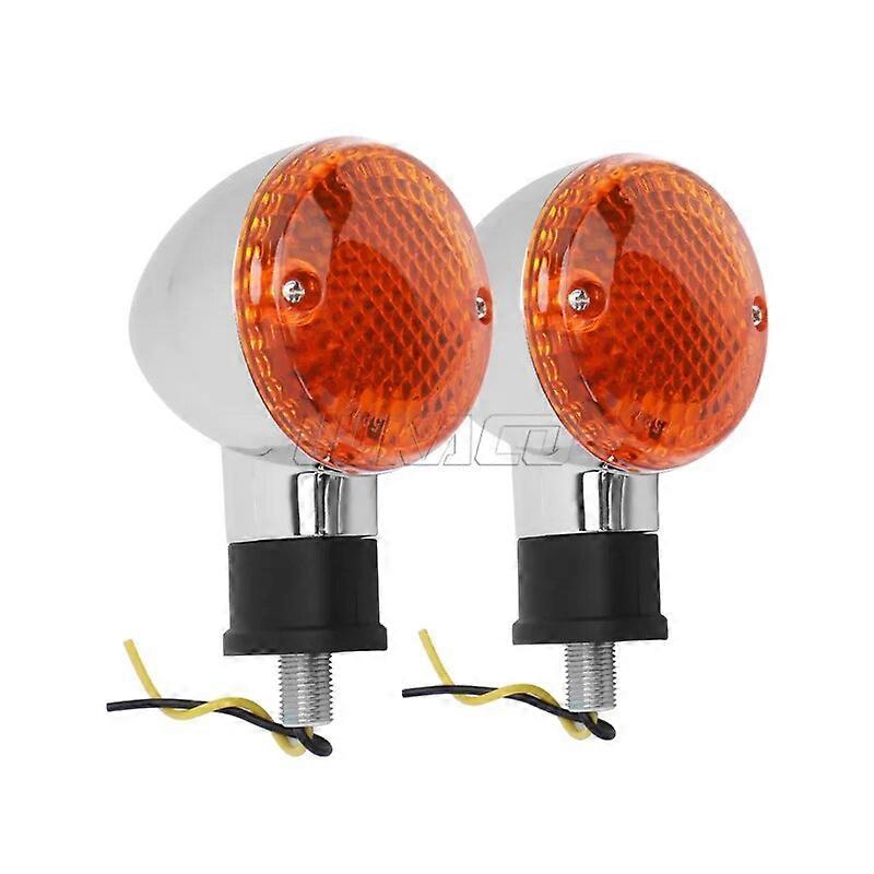 2Pcs Motorcycle Front Rear Turn Signal Light Flasher Retro Indicator Lamp Blinker For Yamaha Bolt XV950 XV 950 R/C Spec 14-18