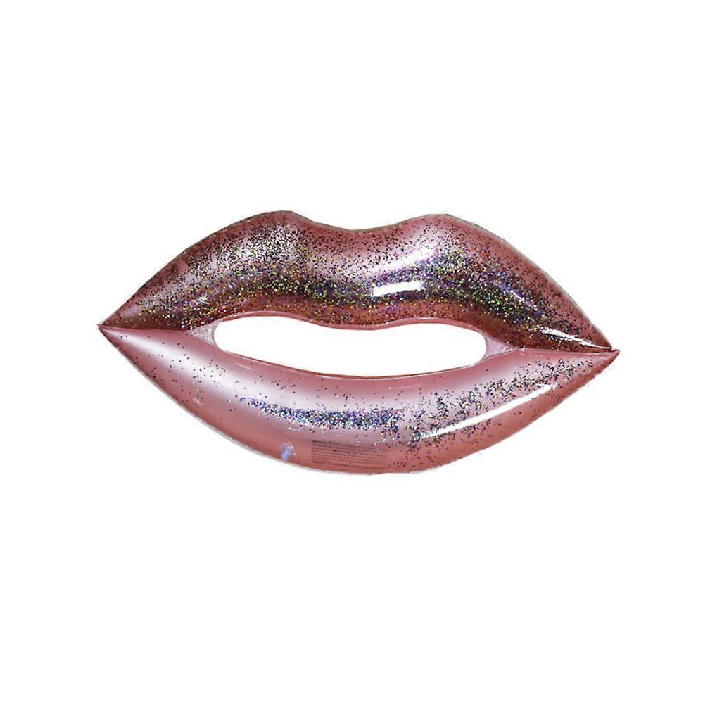 Pink Lip Swimming Ring Inflatable Pool Float for Adults