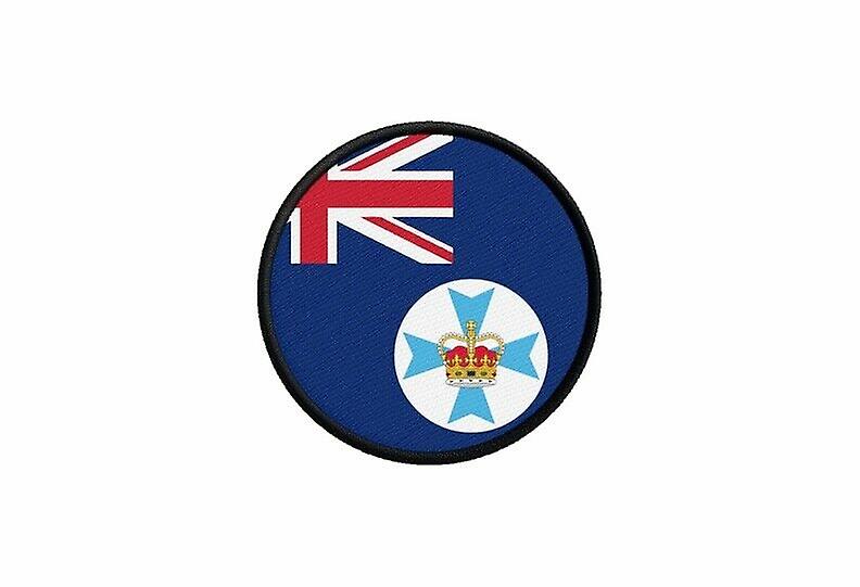 Patch ecusson flag australia queensland prints thermosticker round round roundcard