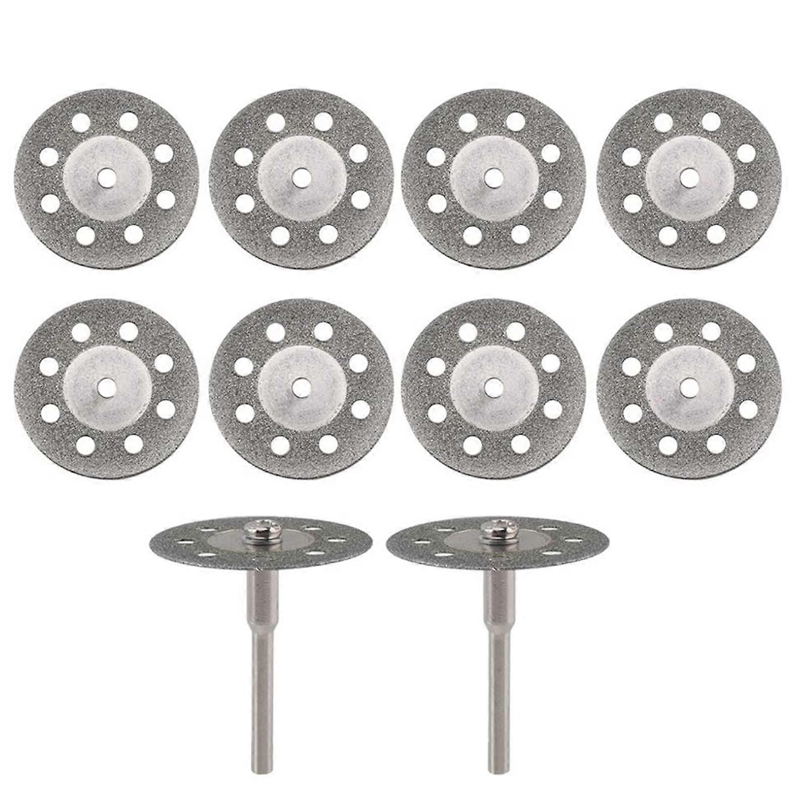 10 قطع الماس قطع عجلات 22mm قطرها قطع أقراص مع 2PCS 3mm مغزل استبدال لأدوات Dremel الدوارة