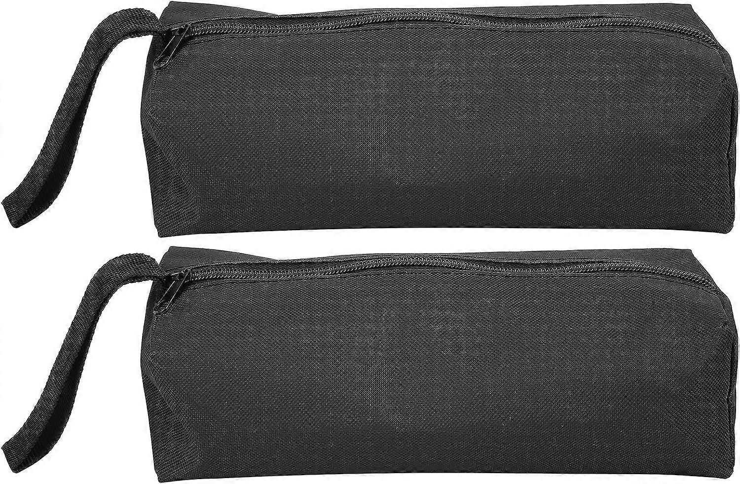 Pieces Small Tool Bag Portable Tool Storage Bag Canvas Multifunctional Tool Bag Zipper Tool Bag Multipurpose Storage Organizer Zipper Bag(Black)