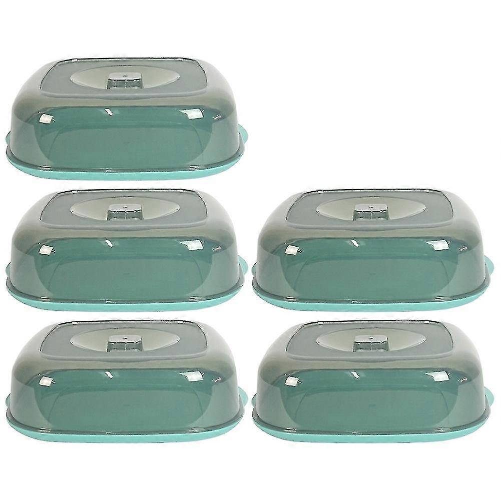 5 Sets Stackable Serving Tray With Cover Food Container Cake Bread Kuih Dessert Tray
