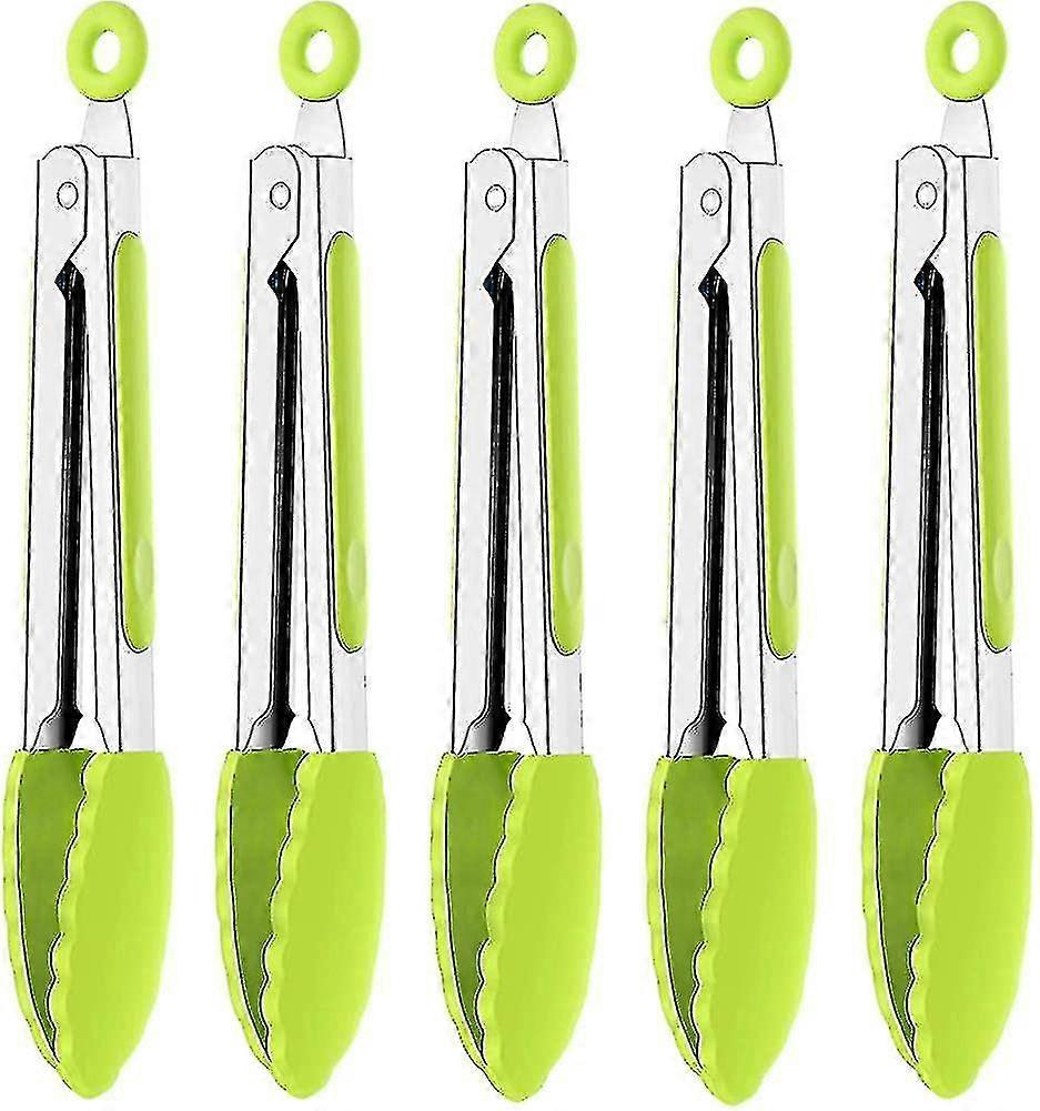 Kit Tongs (3 Pack 8 polegadas) Menos aço S Ing Tongs com pontas sílicas
