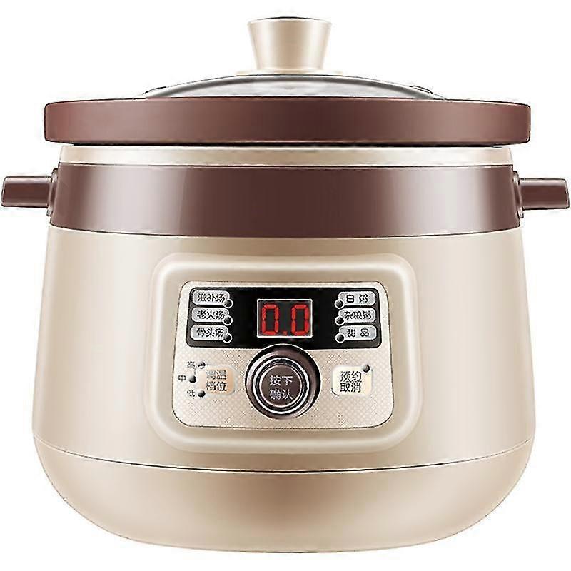220V 3l electric stewing pot household automatic ceramic slow stewer multi cooker soup dessert stewing cooker