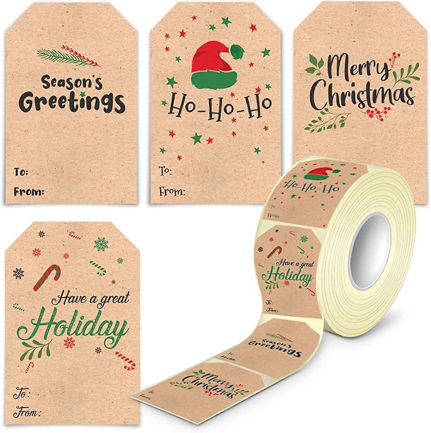 300pcs/roll Christmas Labels