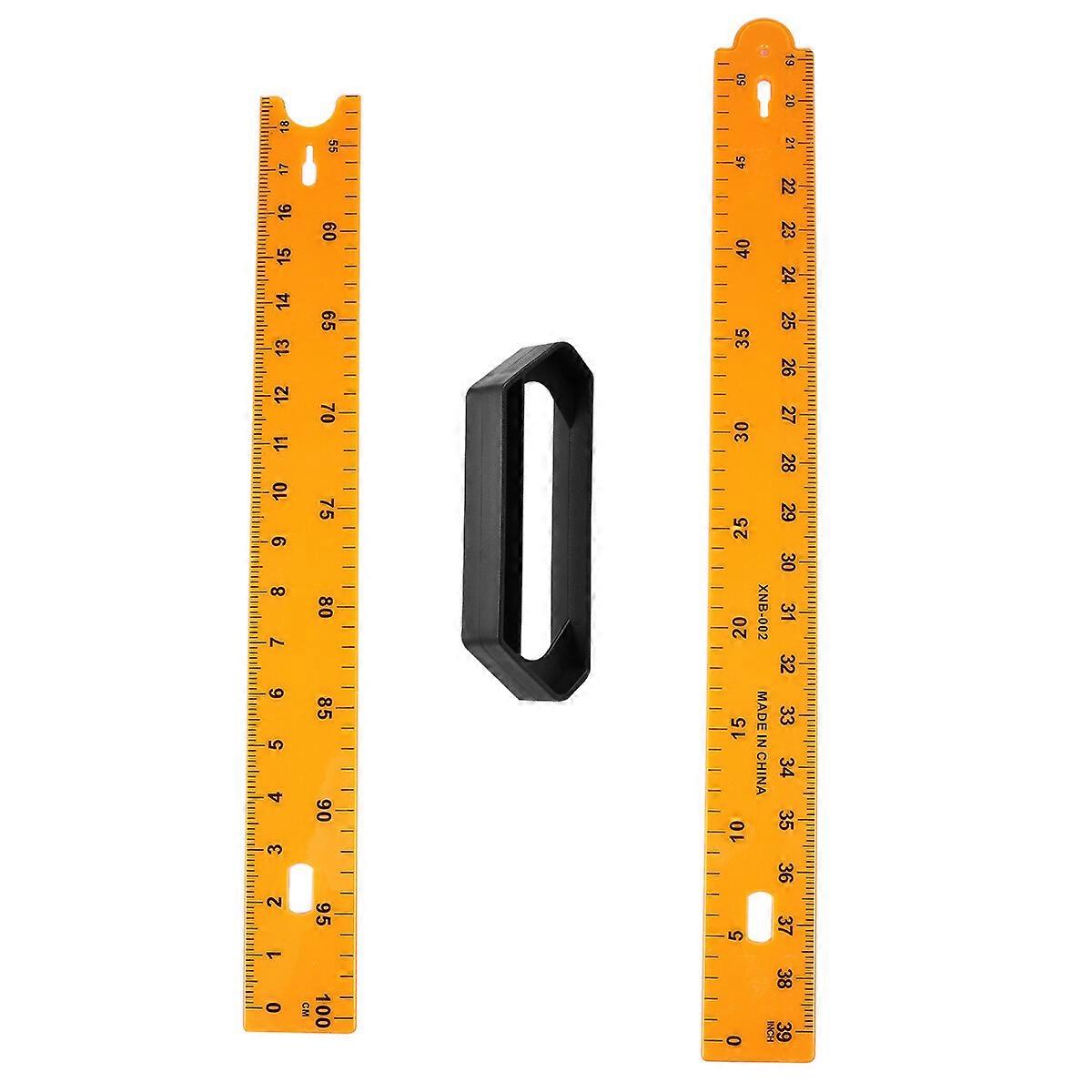 1pc Plastic Ruler Sectional Type Ruler Measuring Tool for School Office