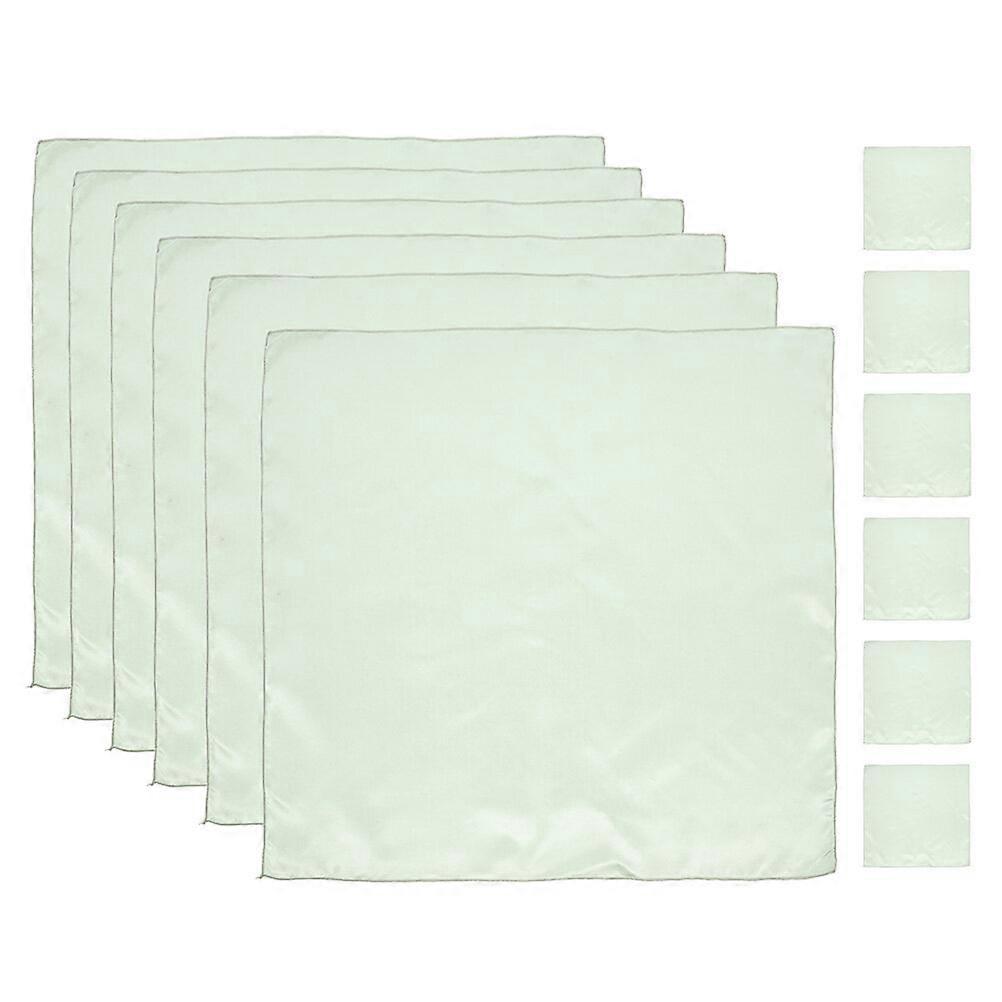 12 serviettes carrées en satin, serviettes de table pour mariage, serviettes en tissu satiné