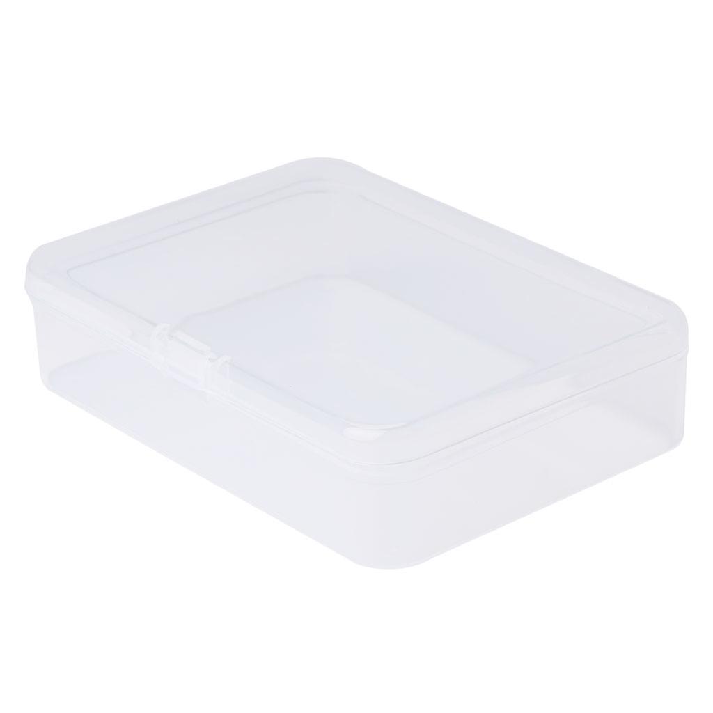 Rectangular Plastic Clear Transparent Storage Box Collection Container Organizer