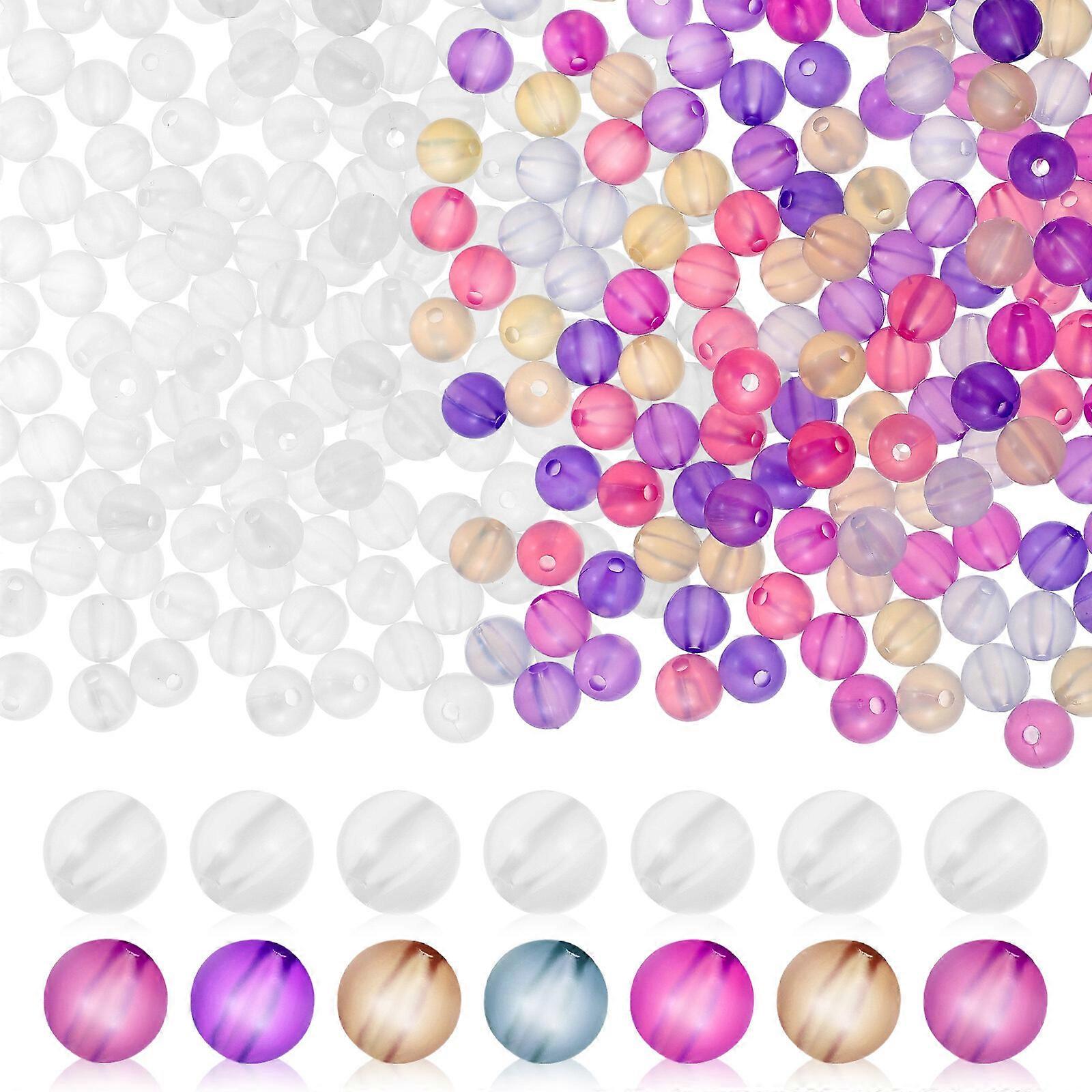 1000pcs UV Beads Color Changing Beads UV Reactive Plastic Beads Solar Beads(Random Color)