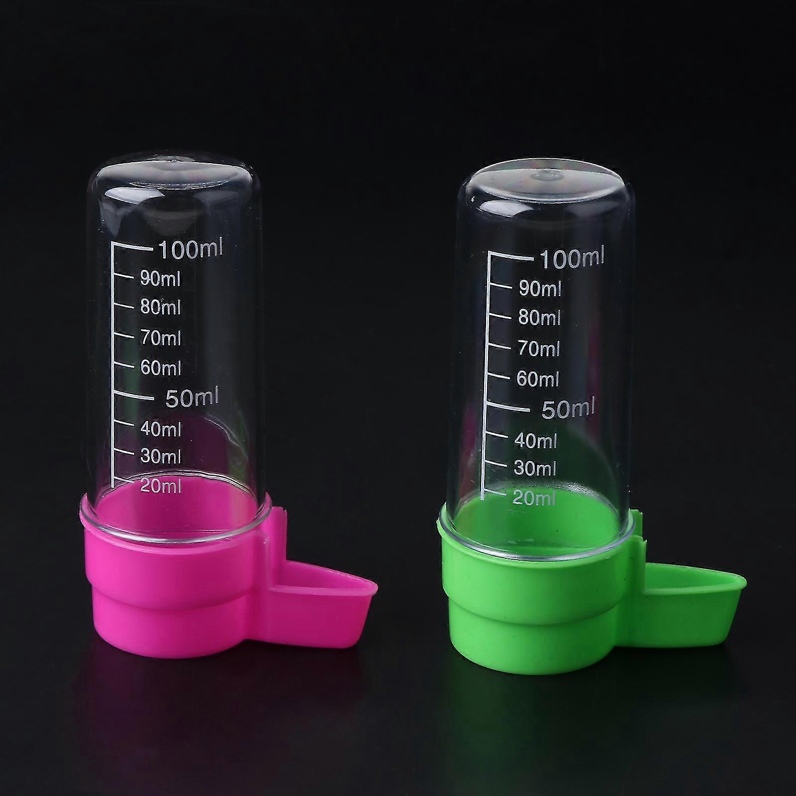2 Pack Parrot Feeder Water Dispenser No Mess Automatic Feeding For Parakeets-MXBC