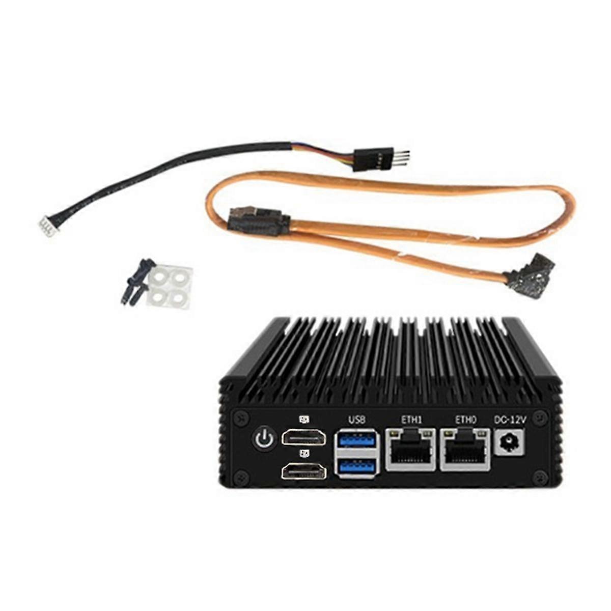 N3700 Mini-PC 6W Dual-Gigabit-Mini-Host Quad-Core-Vier-Thread-X86 für Soft-Router-Computer DIY EU-Stecker
