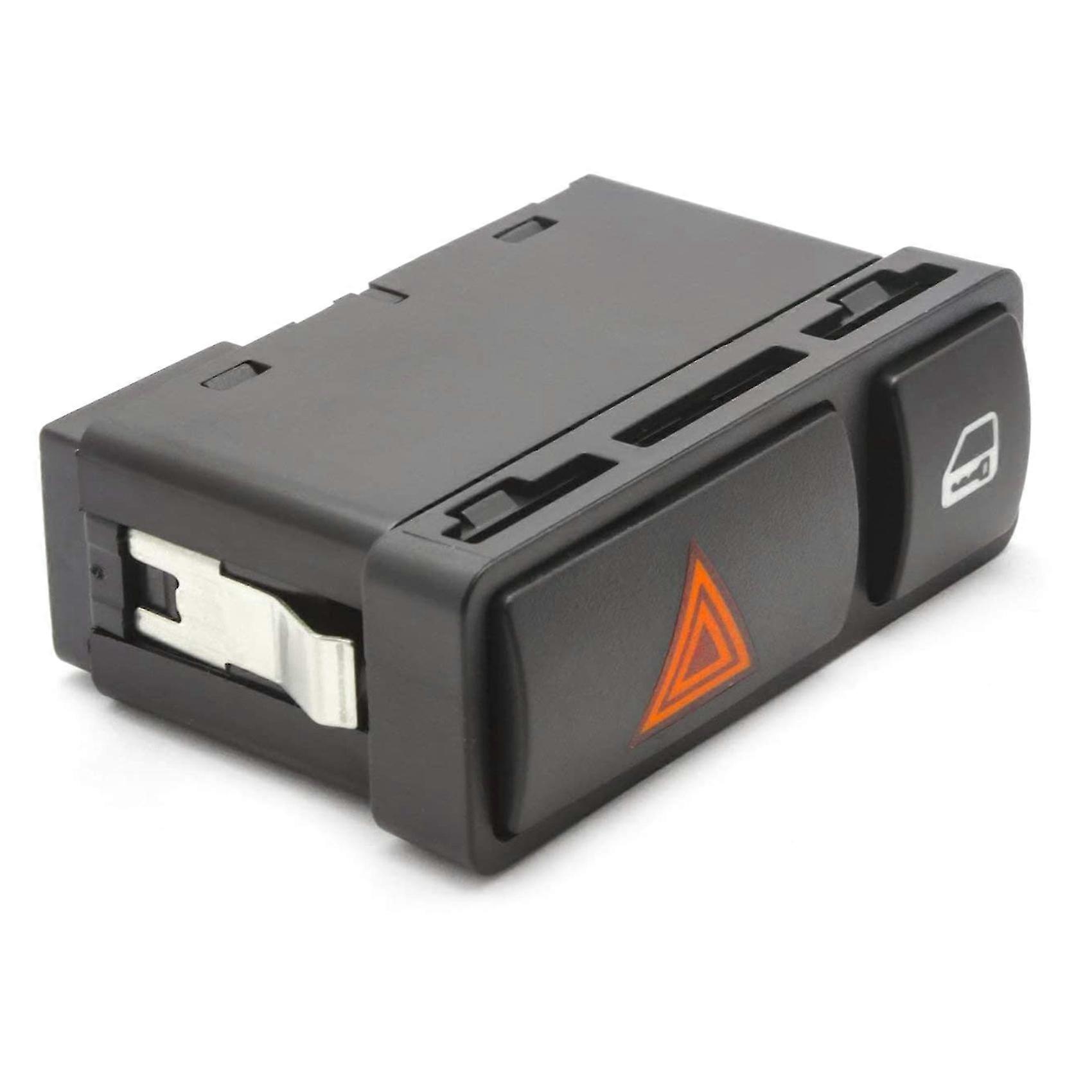 hgEmergency Flash Light Switch Push Button Hazard Warning Light Lock Switch para - Série 3 E46 613183