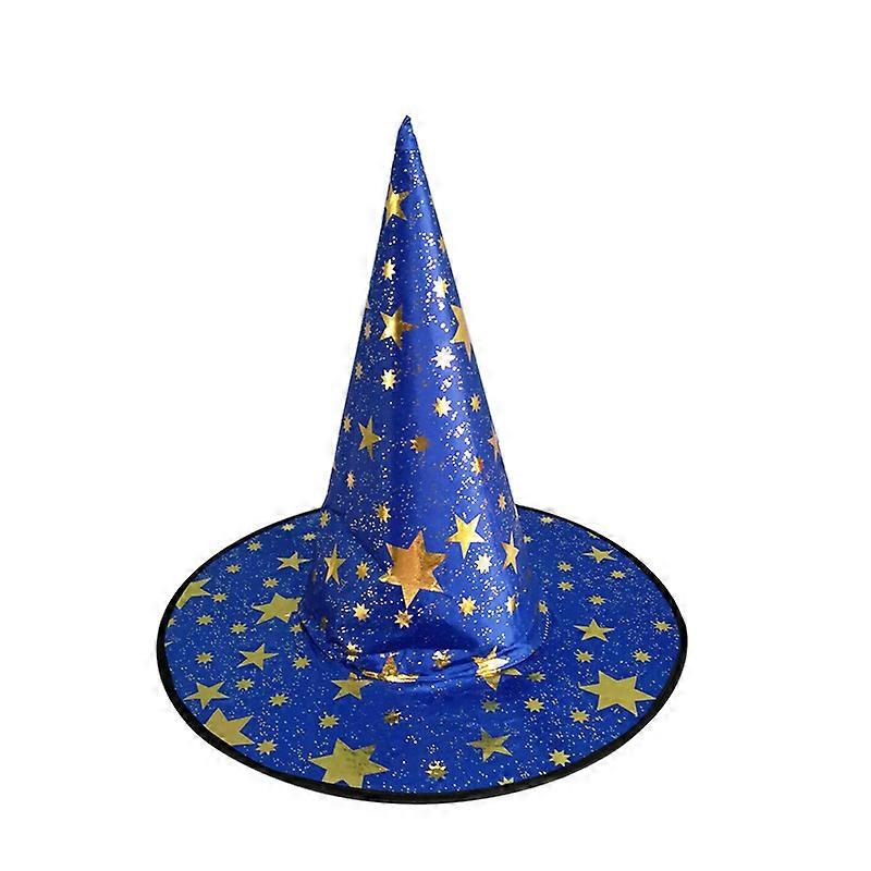 Halloween klobouk děti dospělý maškaráda zdobit kouzelník klobouk bronzing čaroděj klobouk pentagram klobouk halloween party čarodějnice klobouk přízeň