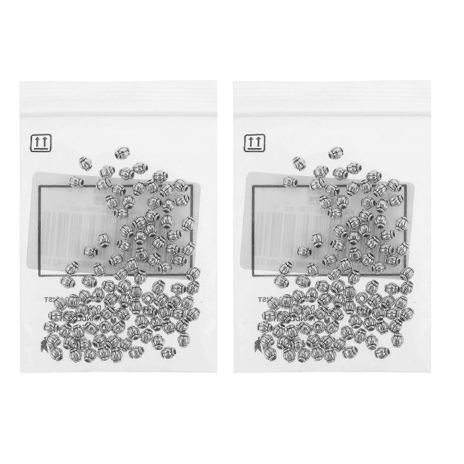 200pcs Alloy Spacer Beads Pumpkin Beads Jewelry Making Beads DIY Craft Beads