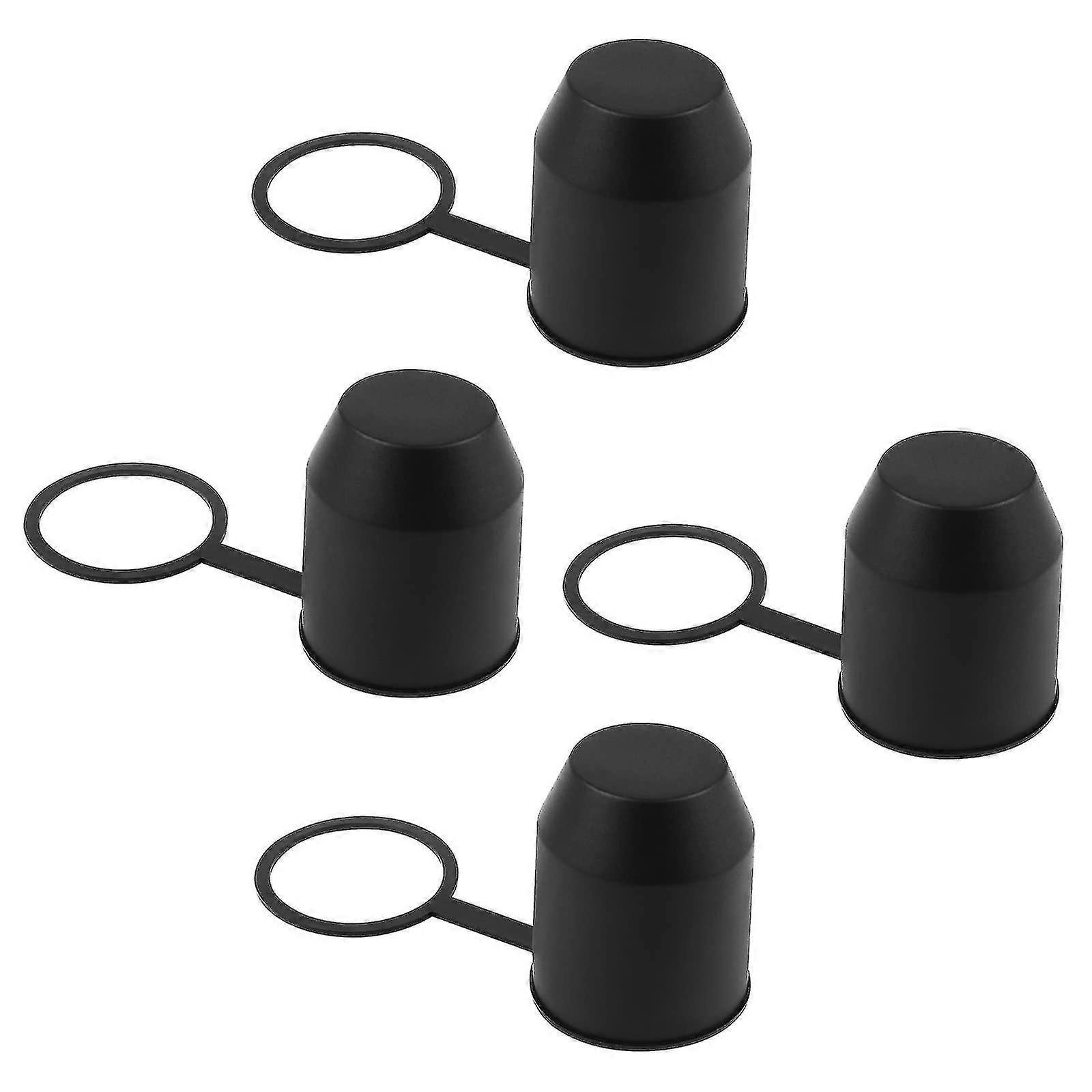 4 κομμάτια κάλυμμα σφαιρών κοτσαδόρων ρυμουλκούμενων, καπάκι κάλυψης φραγμών ρυμούλκησης 50mm πλαστικό καπάκι φραγμών αυτοκινήτων μαύρο καπάκι κάλυψης σφαιρών ρυμουλκούμενων