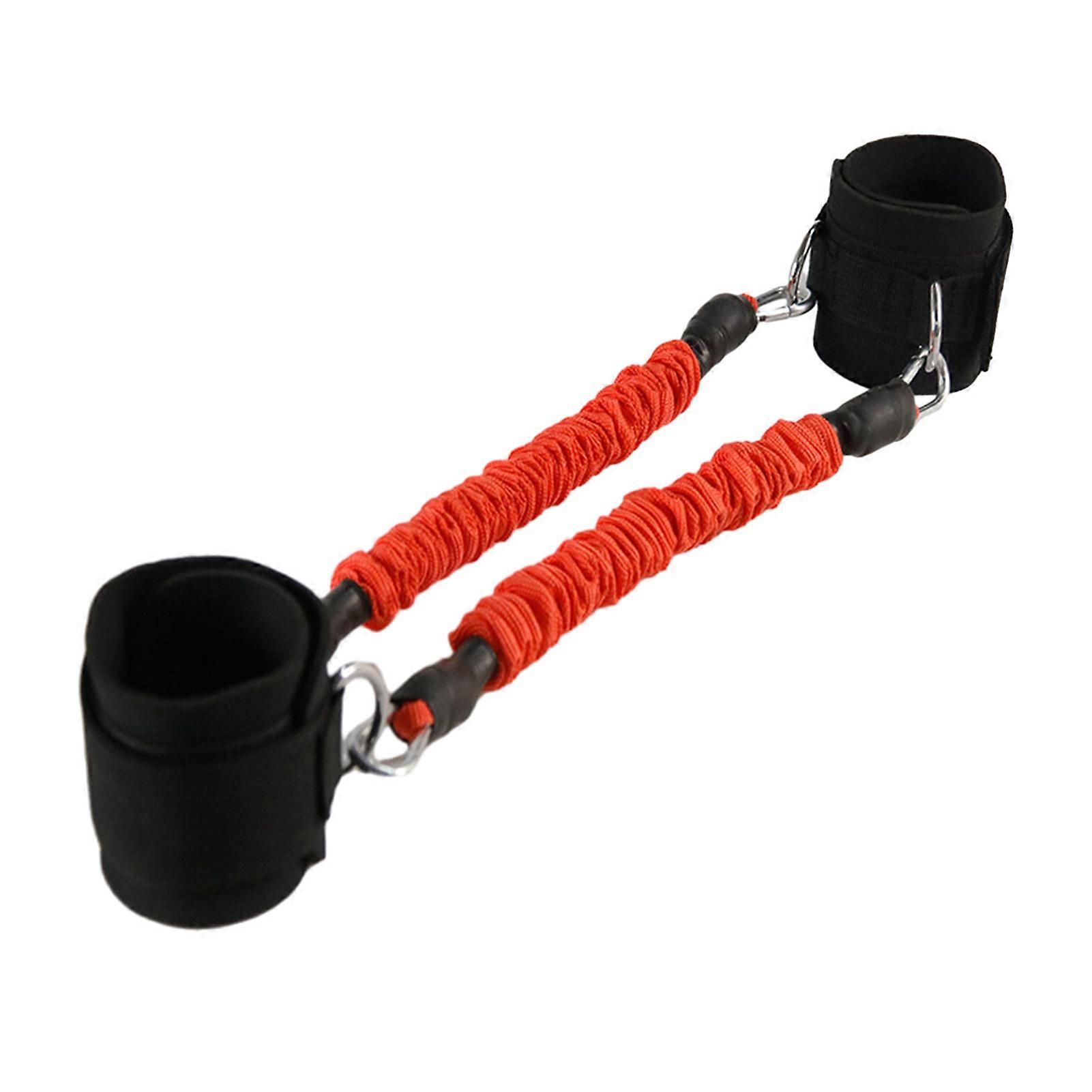 QingHai 1 Set Ankle Resistance Bands with Cuffs Guard Kickbacks Hip Training Exercises Legs Resistance Band Women Men Glutes Workout Equipment