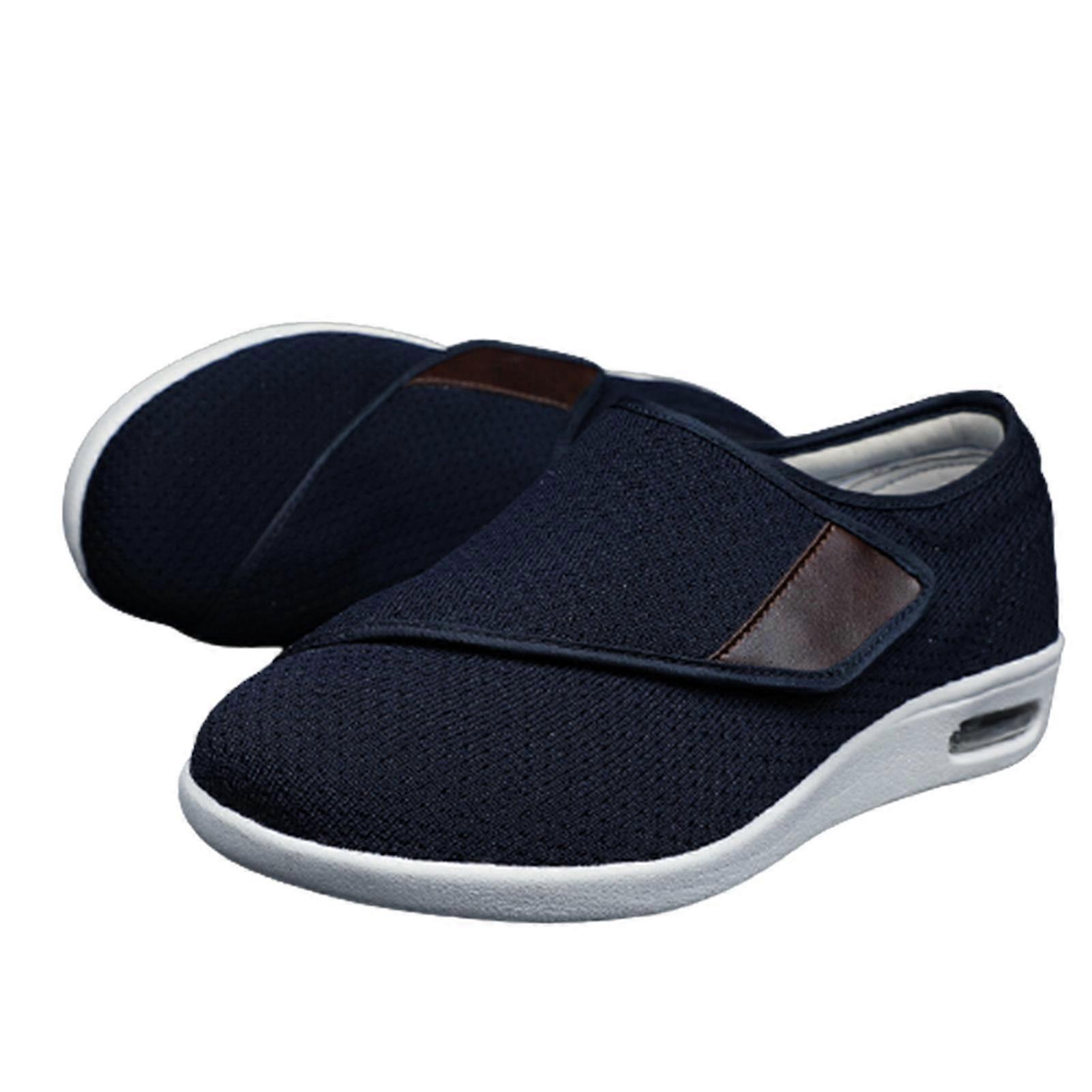 Wide Adjusting Soft Comfortable Shoes Orthopedic Walking Shoes for the Old Breathable Hook-and-loop