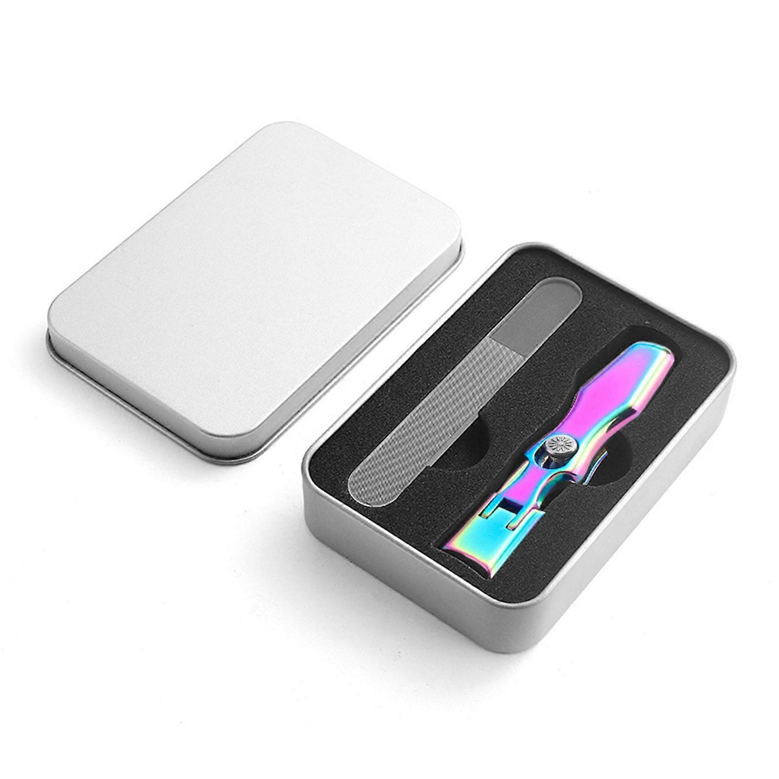 Neue Edelstahl Ultra Sharp Backenöffnung Nagelknipser Set Nagelknipser mit Fänger