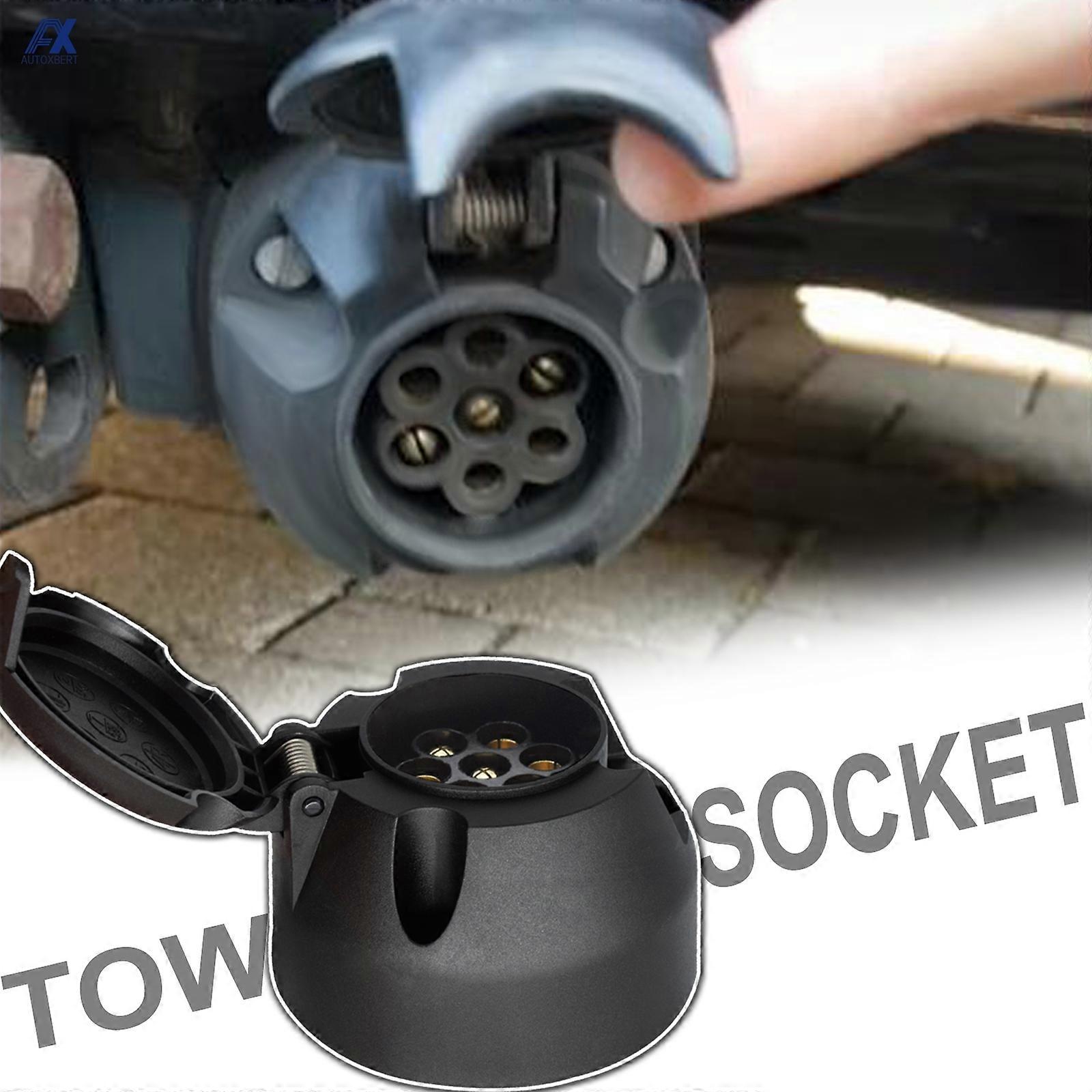 7 Pin 12V Trailer Wiring Socket Towbar Towing Converter For Caravan Truck Durable Plug Socket Adapter Protector Connections