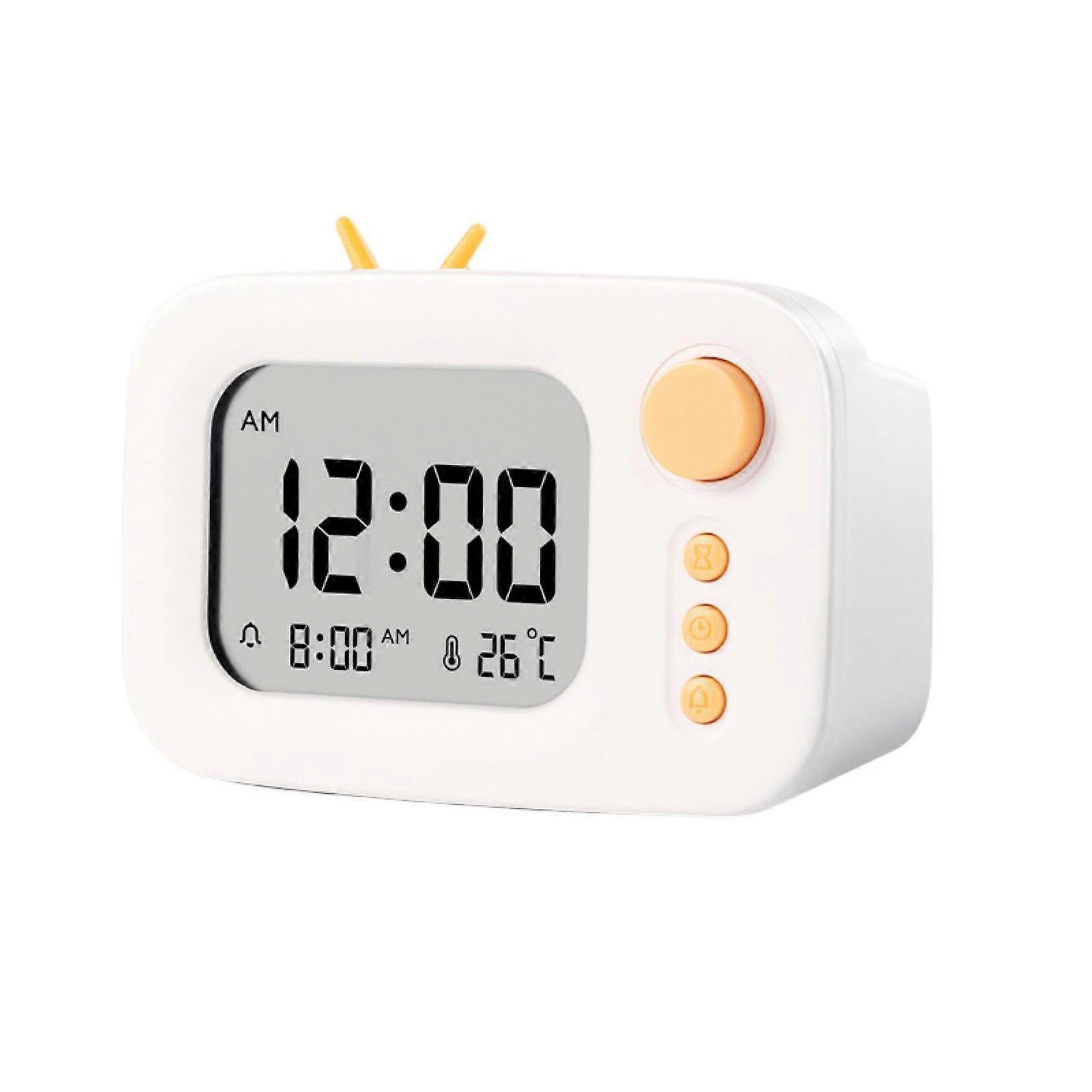 Digital Alarm Clock Backlight Precise Plastic Snooze Temperature Desktop Electronic Clock Student Supplies QingHai