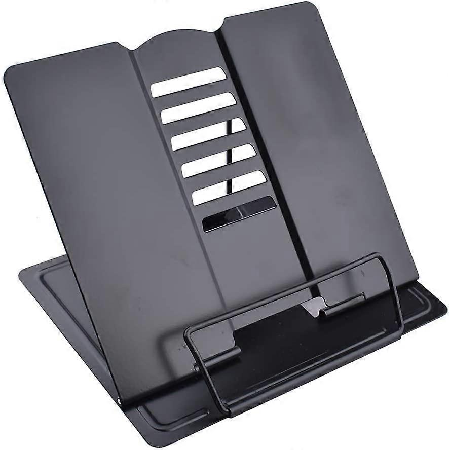 Metal Book Stand Folding Reading Stand Anti-Slip Adjustable Desktop Bookend Cookbook Rest Book Holde